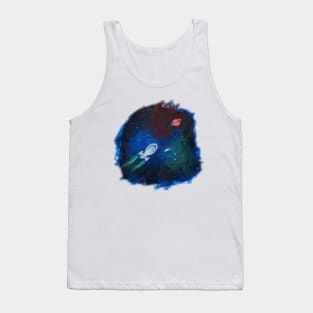 USS Voyager space painting Tank Top